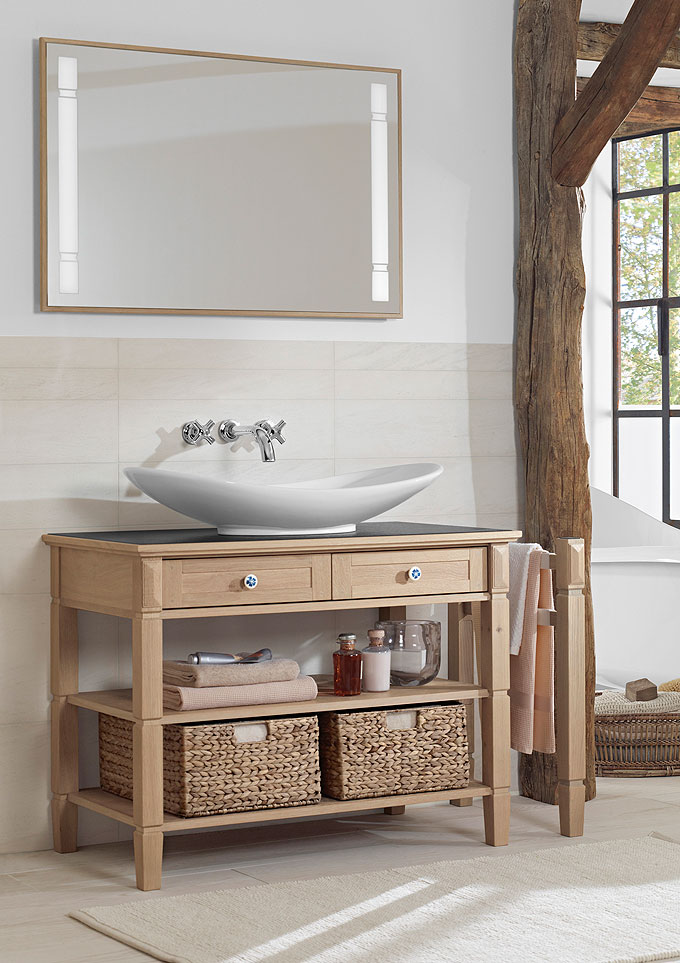 Meuble sous-vasque salle de bains en bois Villeroy & Boch True Oak