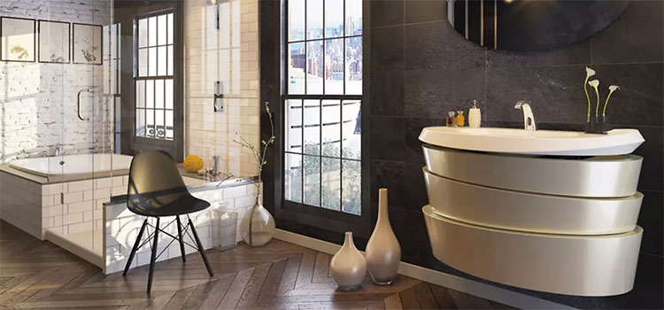 Choisissez l'originalité avec une salle de bains asymétrique