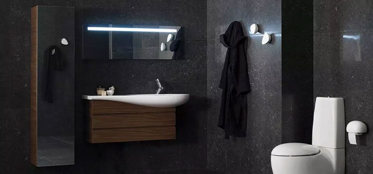 salle de bains moderne avec meuble sous vasque