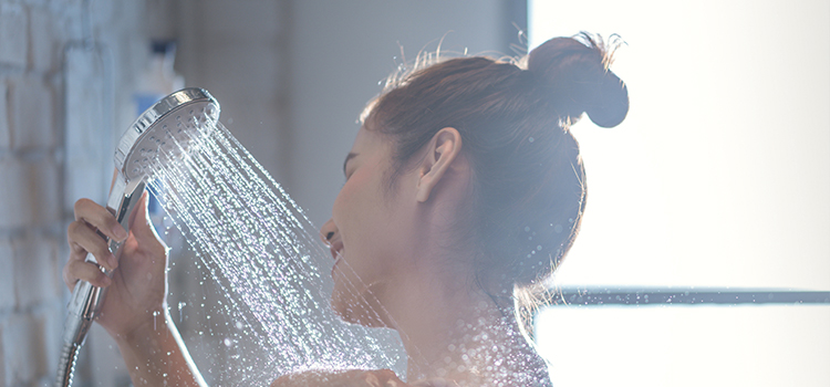 moment passé sous la douche