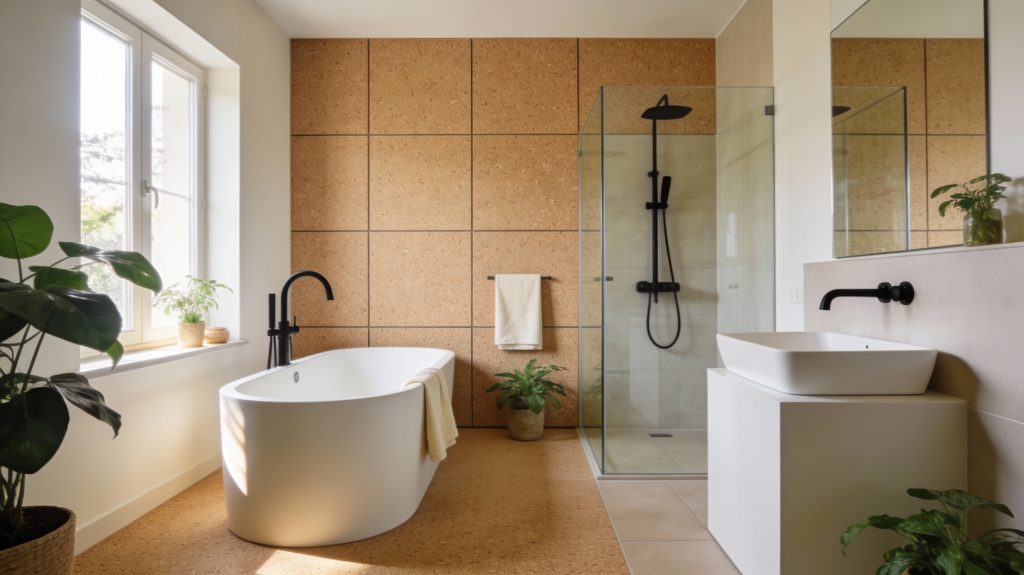 Liège dans la salle de bain