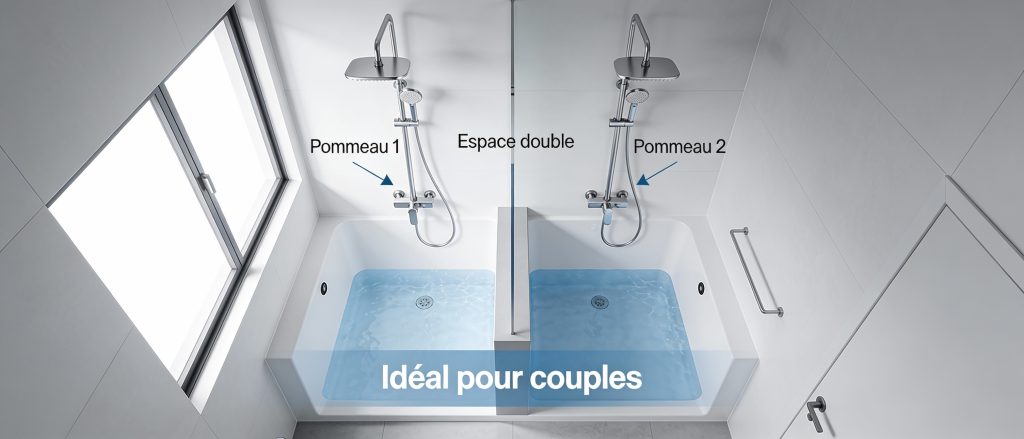 Double espaces douche