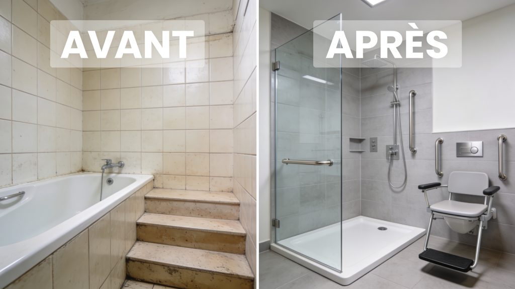 salle de bains avant-après