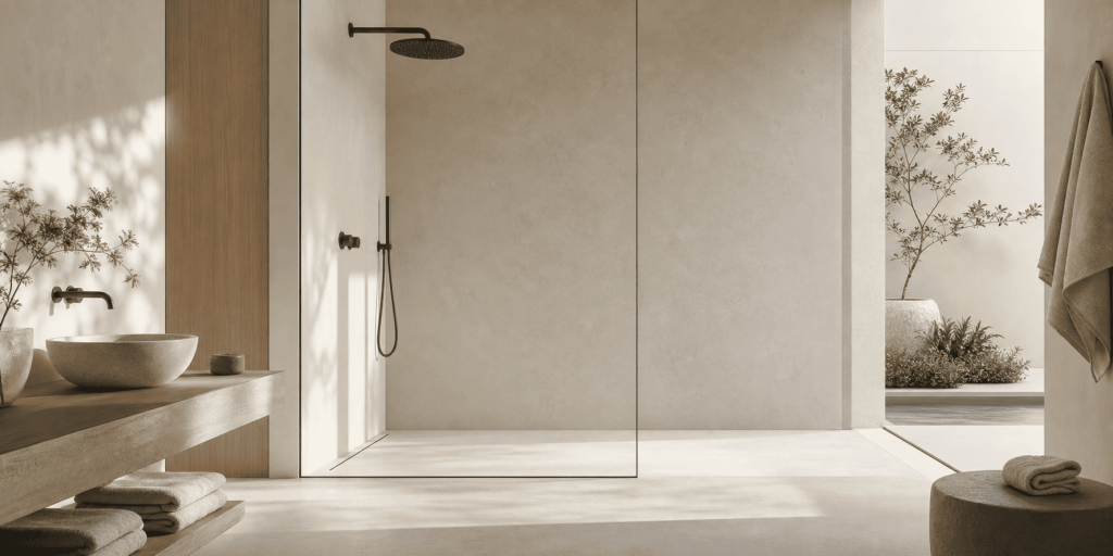 Douche italienne sans joint