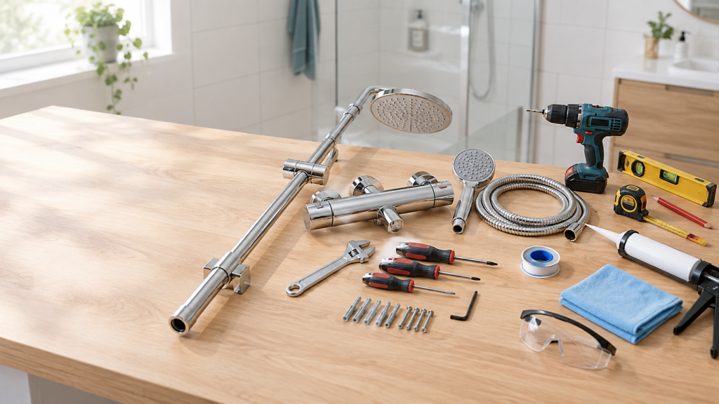 matériel pour installer une colonne de douche